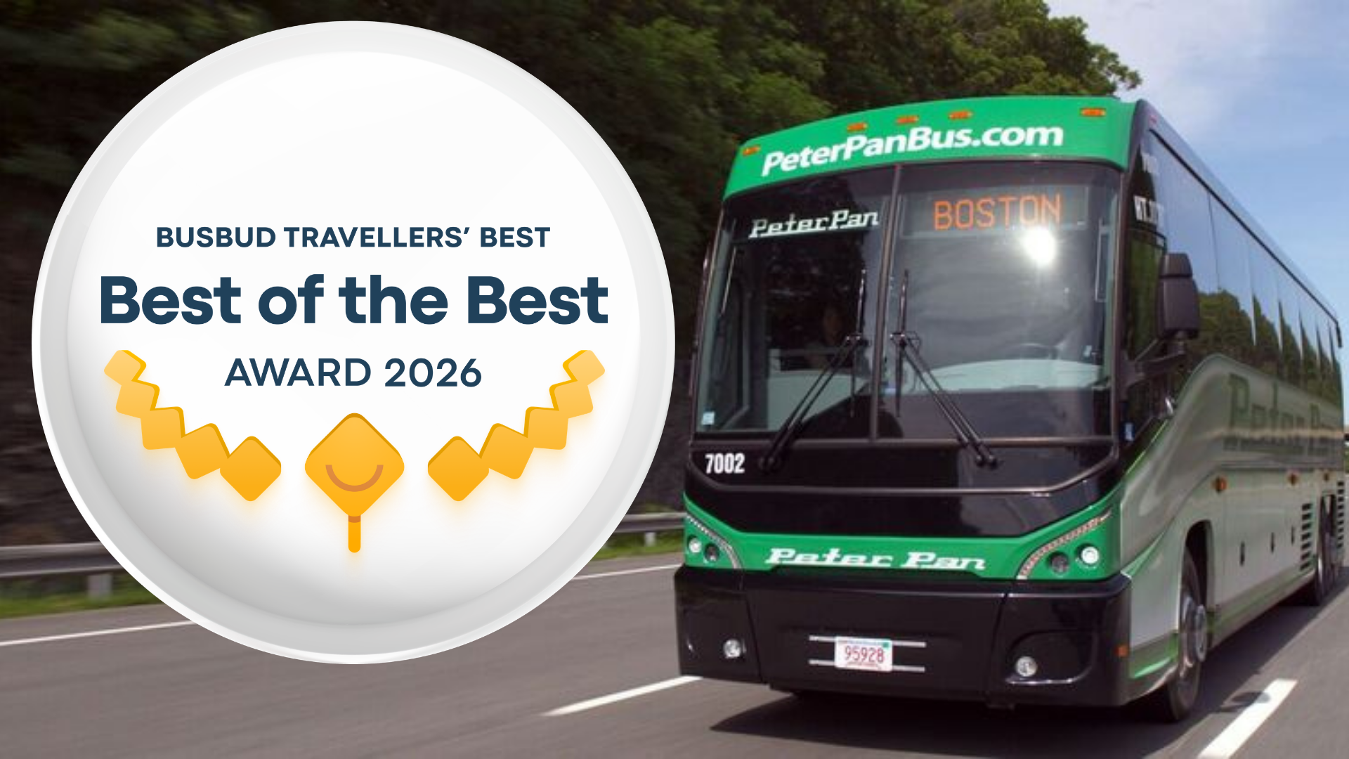 Peter Pan Bus Lines Earns “Best of the Best” in Busbud Traveller’s Best Awards 2026